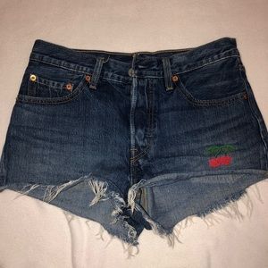 cherry levi shorts